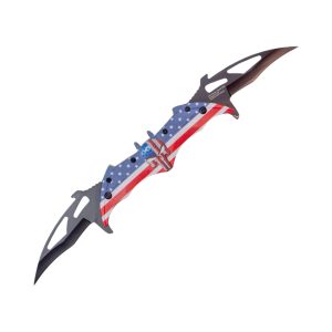 Tiger USA Dual spring assisted American flag design batman knife