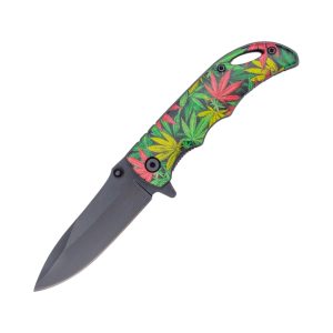 Tiger USA Weed Culture Spring Assisted folding knives